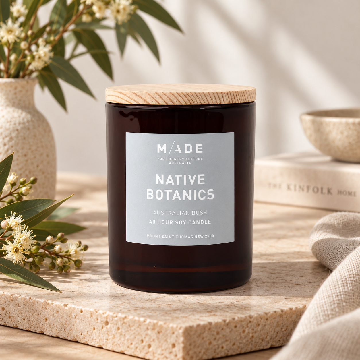 Australian Botanical Soy Candle 40 Hour Amber