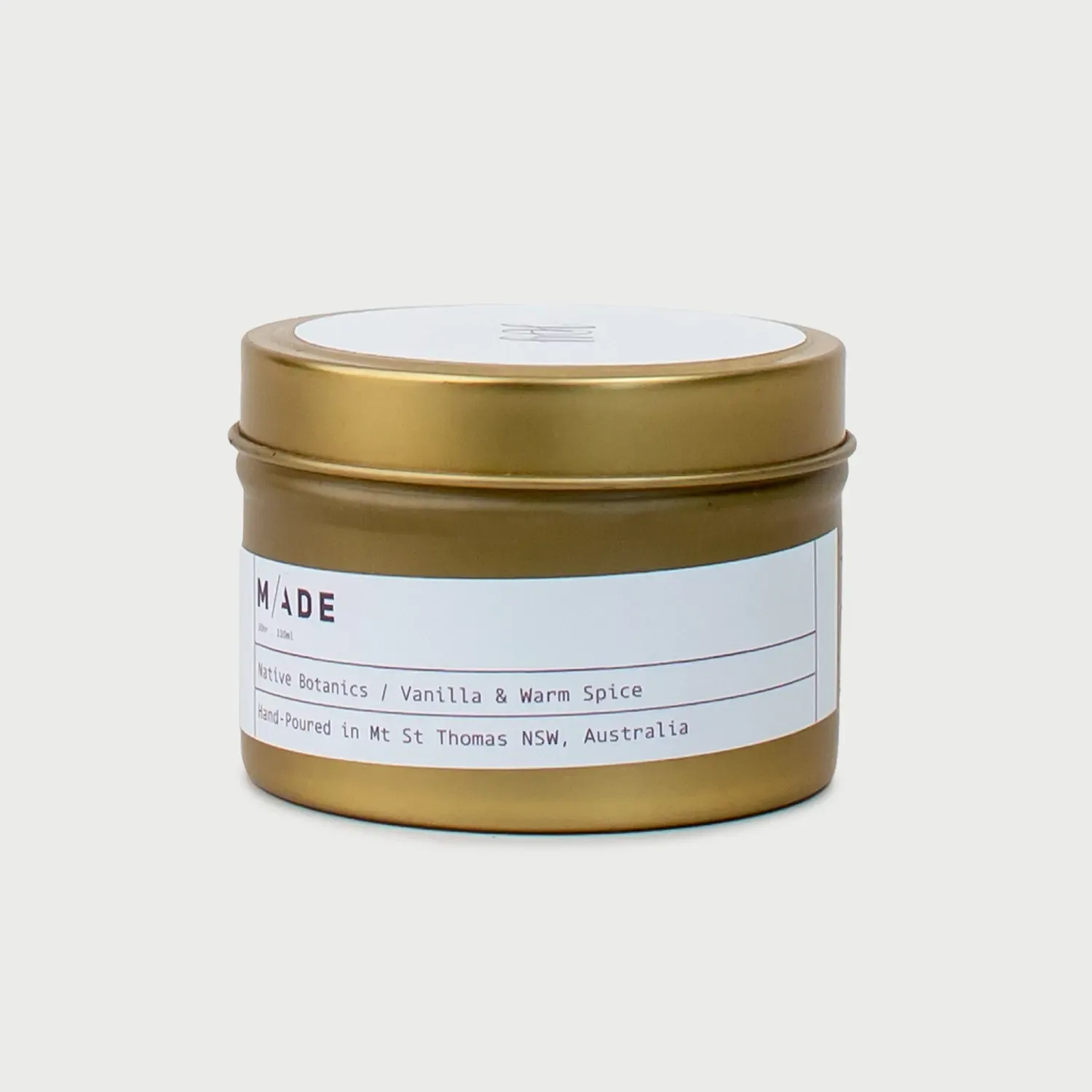 Happy Birthday Candle in Gold Tin with Lid