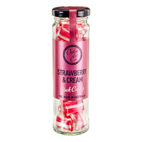 Strawberries and Cream Rock Candy