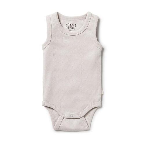 Organic Pointelle Singlet Bodysuit 