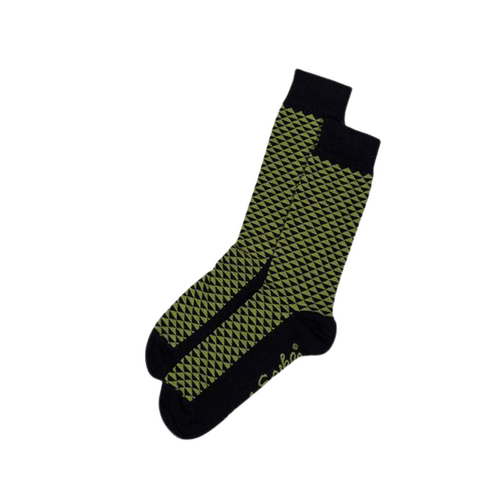 Double Negative Green Cotton Socks,