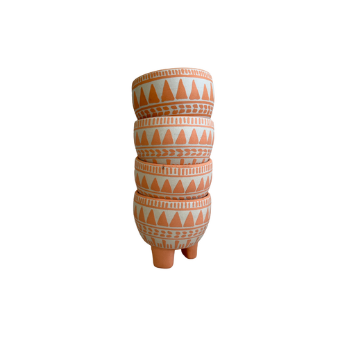 Ceramic Patterned Pots, Mulgrave VIC - Orange
