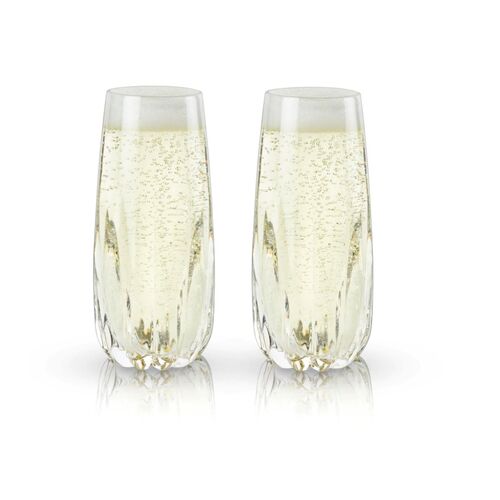 Crystal Stemless Champagne Flutes