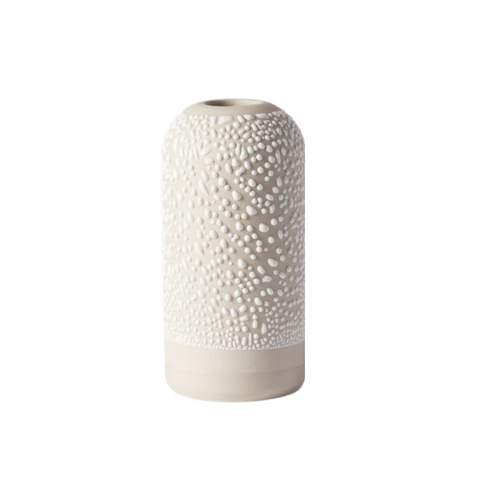 White-Water Bead Bud Vase