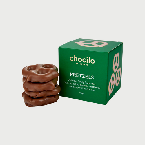Pretzels in Milk Chocolate Gift Cube