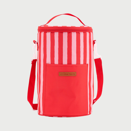 Red Stripe Picnic Cooler Bag
