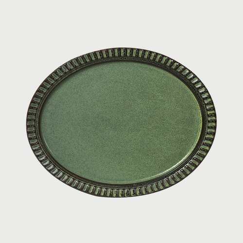 Green Oval Platter