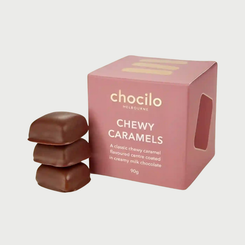 Chewy Caramels Chocolates Gift Cube