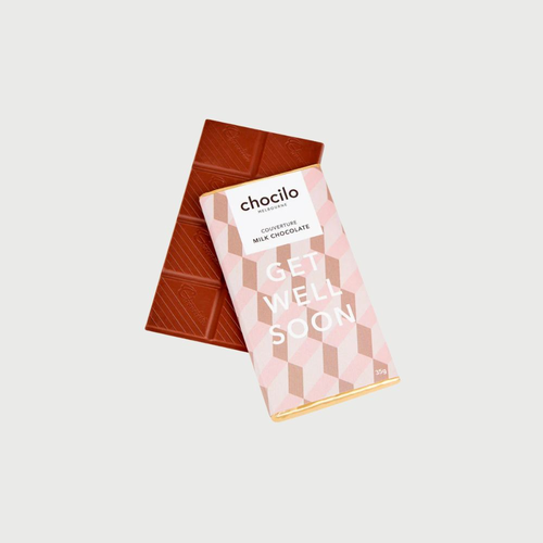 "Get Well Soon" Milk Chocolate Block