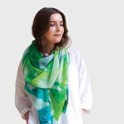 Green Glass Silk Scarf