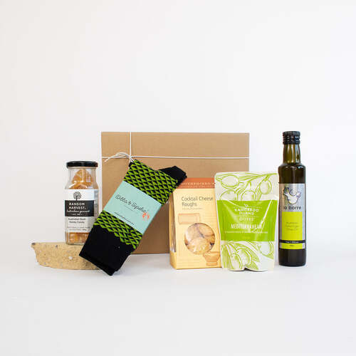 Gourmet Goodies and Socks Gift Box