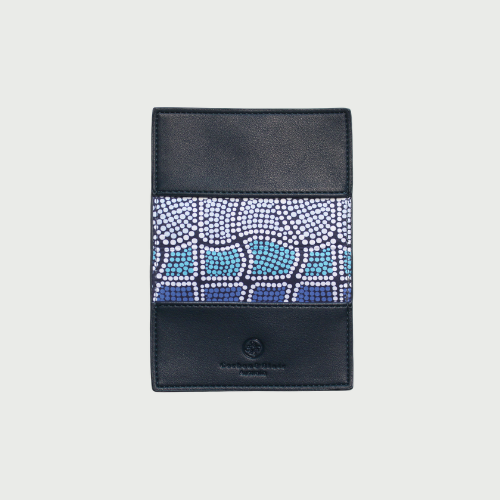 Mayan Navy Leather Card Holder