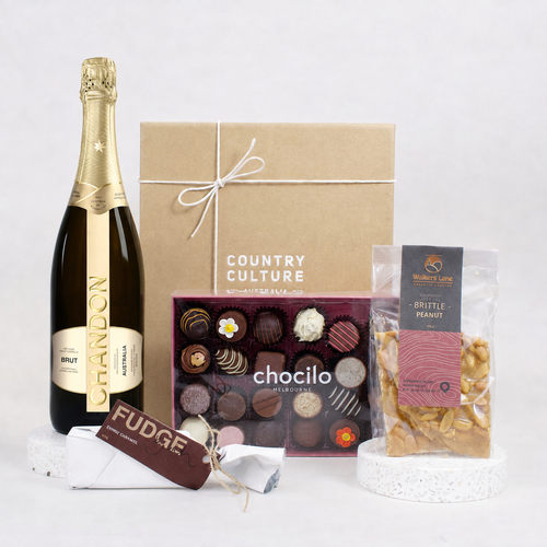 Wine &amp; Sweet Indulgence Hamper With Champagne